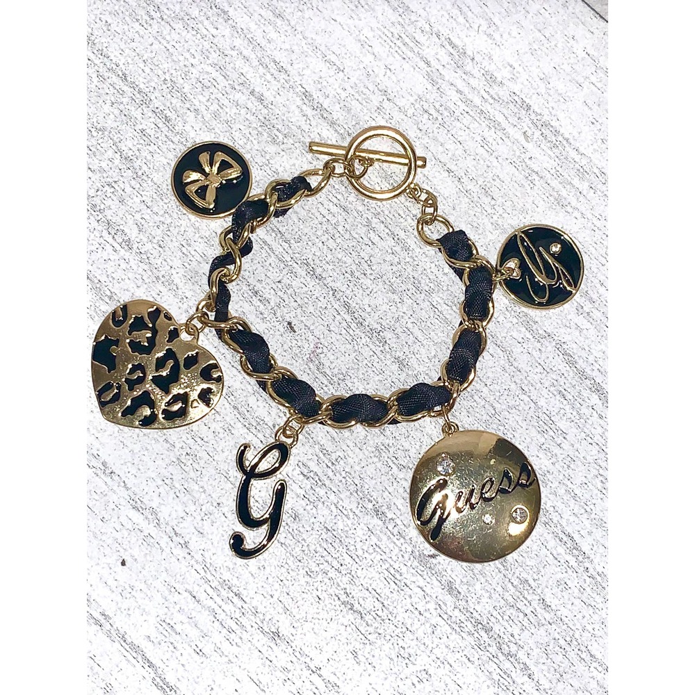 Guess Gold Plated Charm Bracelet EUC